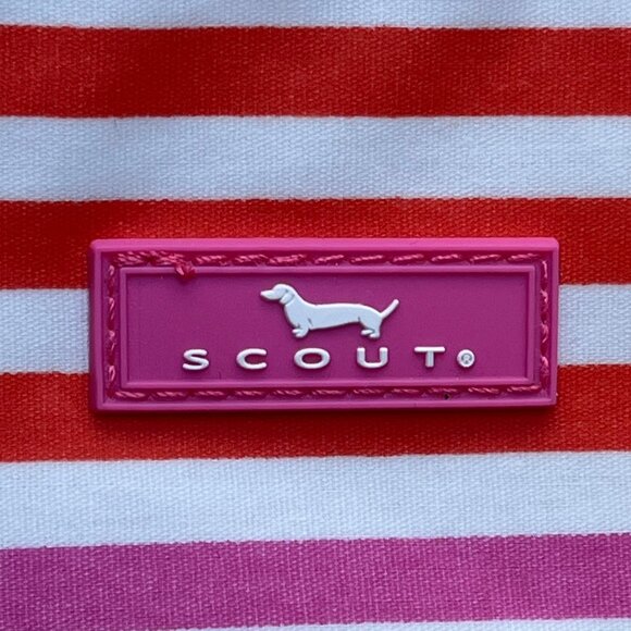 Scout Women’s Orange/White Striped Coated 3-Way Toiletry Bag Size S - Picture 12 of 13